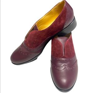 Julia Bo leather and suede casual shoes.